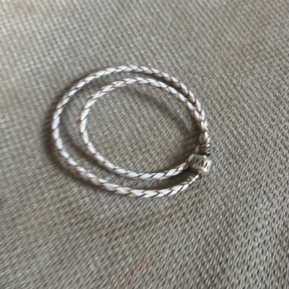 Leather pandora wrap bracelet